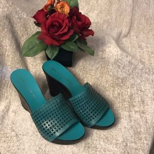 Diane Von Furstenberg Teal Wedges